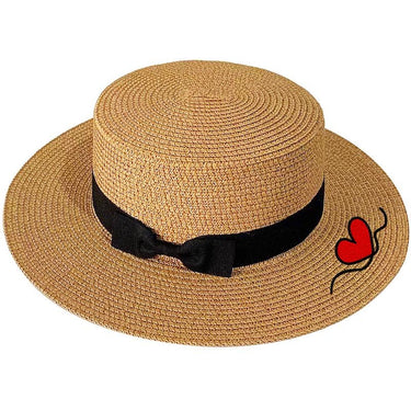Chapeau Paille Personnalisé Cœur